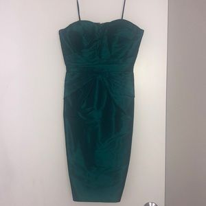 Banana Republic teal/turquoise silk strapless
